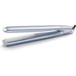 BaByliss Hydro Fusion Glätteisen mit dualer Ionen-Technologie mit Anti-Frizz Effekt, Haarglätter mit 5 Temperaturstufen für jeden Haartyp, Abschaltautomatik und schnelles Aufheizen, ST573E, Blau