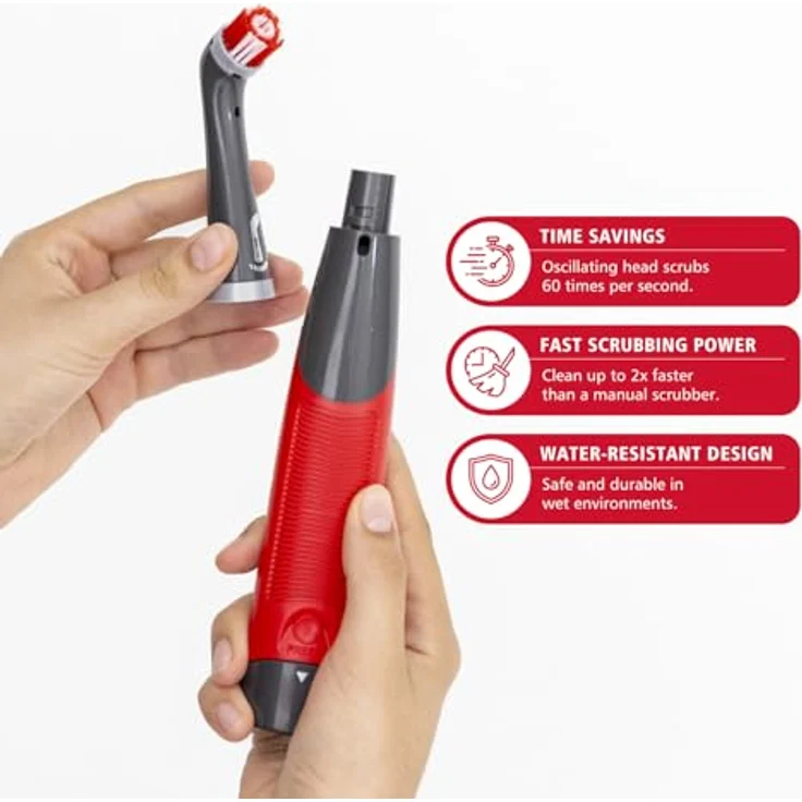 RUBBERMAID 1839685 Reveal Power Schrubber Werkzeug mit 13 mm (1_2 Zoll) Universalreinigungskopf 1pc grau – Bild 6