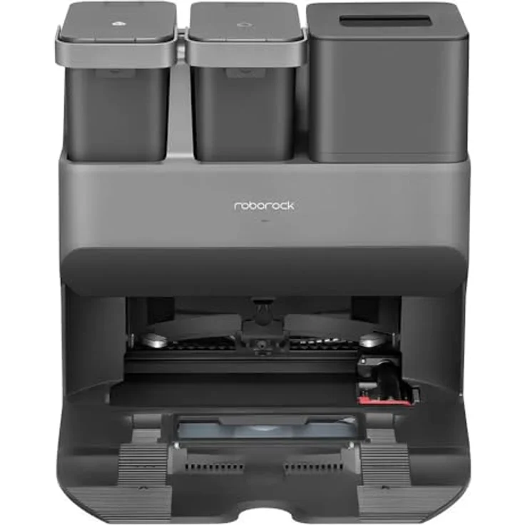 Roborock S7 Max Ultra, Saugwischroboter mit 5500 Pa Saugleistung, selbstentleerender Absaugstation, Ultraschall-Wischsystem, Schwarz-Grau – Bild 2