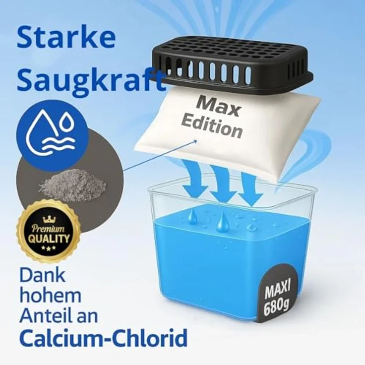 BigDean 8 Stück Luftentfeuchter Nachfüllpack, je 680 g Granulat, geräuschlos und wartungsfrei, ideal gegen Schimmel und Feuchtigkeit – Bild 4