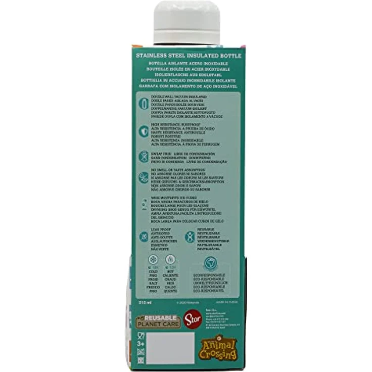 Stor Edelstahl-Thermosflasche Animal Crossing, 515 ml, offizielle Lizenz – Bild 5