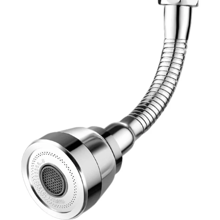 Wasserhahn Aufsatz Verlängerung, 3 Modi, 360° drehbar, Silber mit Adapter