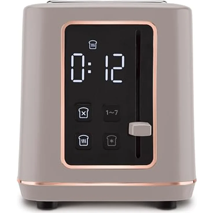 Berlinger Haus BH9664 Digital Toaster, 7 Bräunungsstufen, matte taupe, mit Auftau- und Aufwärmfunktion – Bild 4
