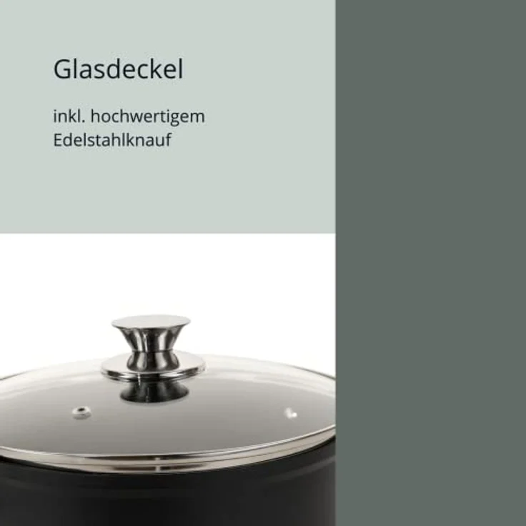 Genius Cerafit Plasma Kochtopf, Edelstahl, 5 liters, 24 cm – Bild 3