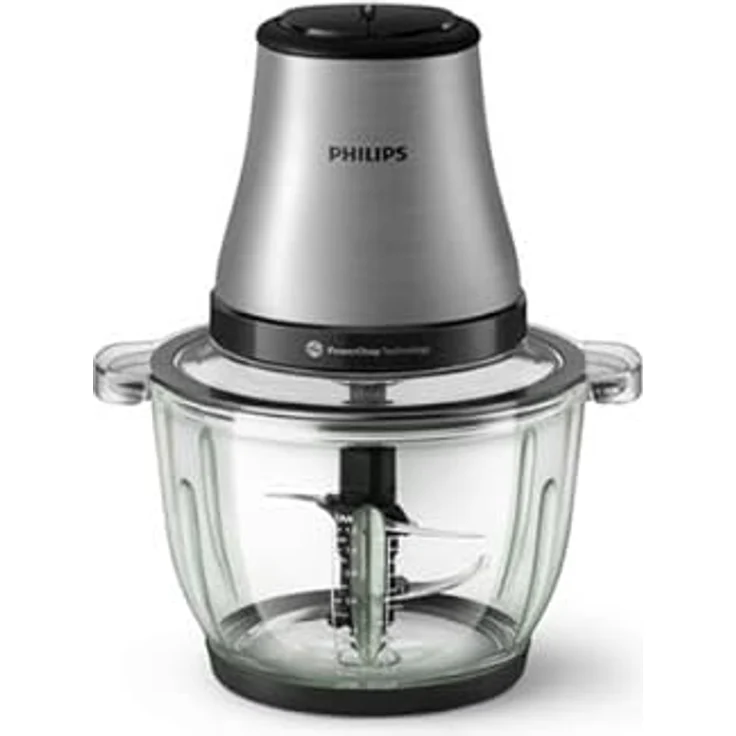 Philips Zerkleinerer HR1503/00 3000 Series, Universalzerkleinerer mit PowerChop Technologie, 450 W, 2L Glasschüssel, Edelstahl, spülmaschinenfest: Tests, Infos & Preisvergleich