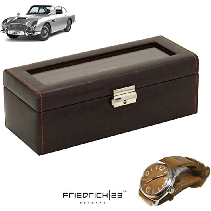 Friedrich Uhrenbox mit Sichtfenster Bond 4 braun – Bild 4
