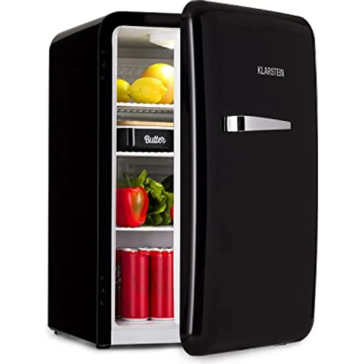 Klarstein Mini-Kühlschrank für Getränke, Vintage Design, 70 L, 0-10 °C, Lautlos – Bild 1