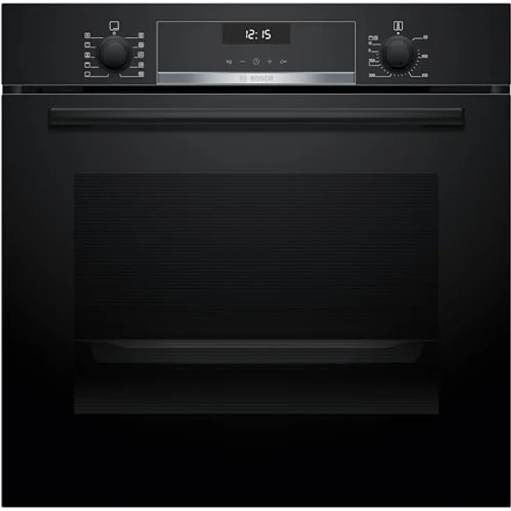 Bosch HBG537BB3, Serie 6, Einbau-Backofen 60 x 60 cm, 10 Automatikprogramme, Schnellaufheizung, EcoClean Direct Rückwand, 3D-Heißluft, Soft Close, Versenkknebel, LCD Display, Schwarz – Bild 1