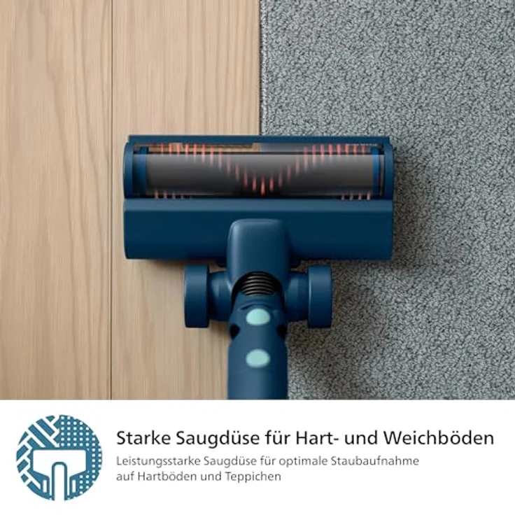 Versuni Philips 5000-Serie Kabelloser Staubsauger, Aqua-Modul, 60 Minuten Laufzeit, Korallrot – Bild 2