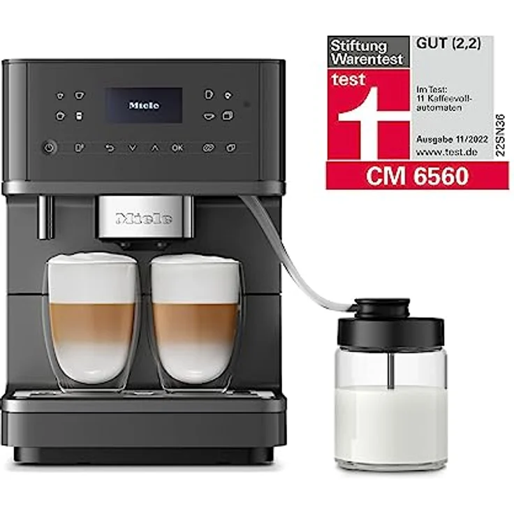 Miele CM 6560 MilkPerfection Kaffeevollautomat - Getränkevielfalt - Expertenmodus - mit Milchgefäß - OneTouch for Two - Vernetzung WiFiConnct - 8 Genießerprofile - Graphitgrau PearlFinish – Bild 2