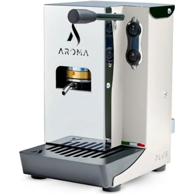 Aroma PLUS - ESE-Padmaschine Espressomaschine Weiß, Edelstahl – Bild 2
