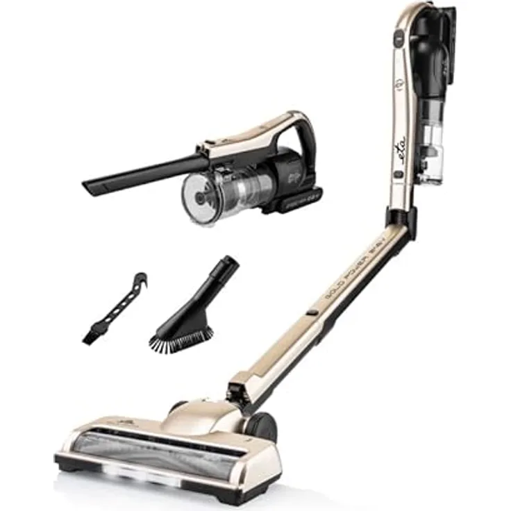 ETA Gold Power, Kabelloser 2-in-1 Hand- und Akkusauger mit Li-Ion Akku, 0,4 l Staubbehälter, LED-Düse, 35 Min. Laufzeit, beutellos