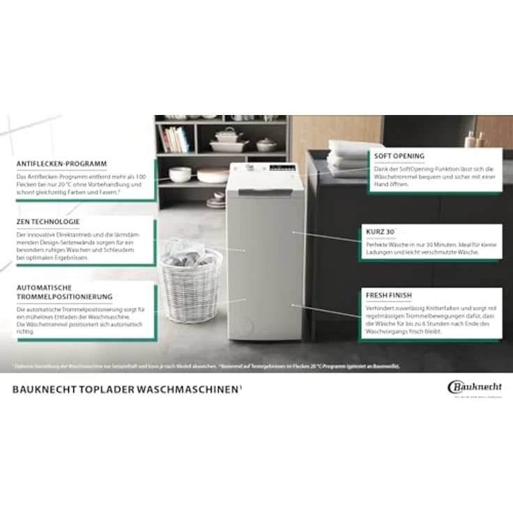 Bauknecht WMT Pro Eco 6ZB, Toplader-Waschmaschine, B, Fassungsvermögen 6 kg, Standgerät, Breite 40 cm – Bild 9