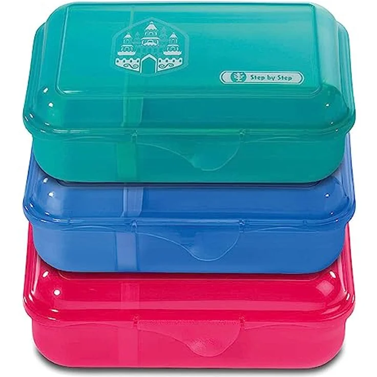 Step by Step Lunchbox mit Klickverschluss, spülmaschinengeeignet, Kunststoff, BPA-frei – Bild 3