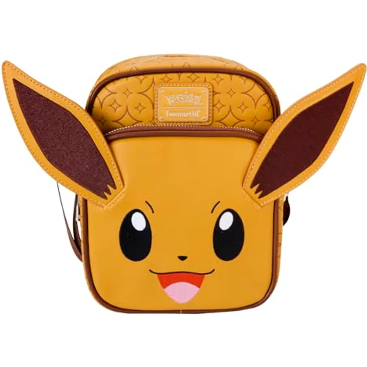 Loungefly Pokémon by Umhängetasche Eevee Cosplay, Silber, aus veganem Leder mit verstellbarem Schultergurt und praktischer Fronttasche