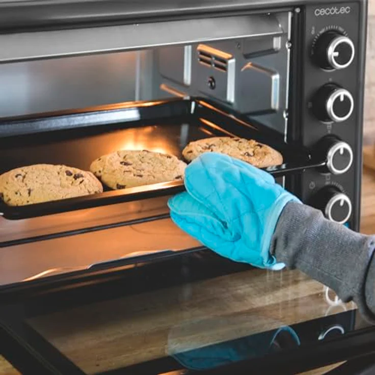 Cecotec Tischofen Bake&Toast 4600 Black Gyro, 46 L, 2000 W, 12 Heizfunktionen, inkl. Drehspieß und Krümelschublade, schwarz – Bild 3