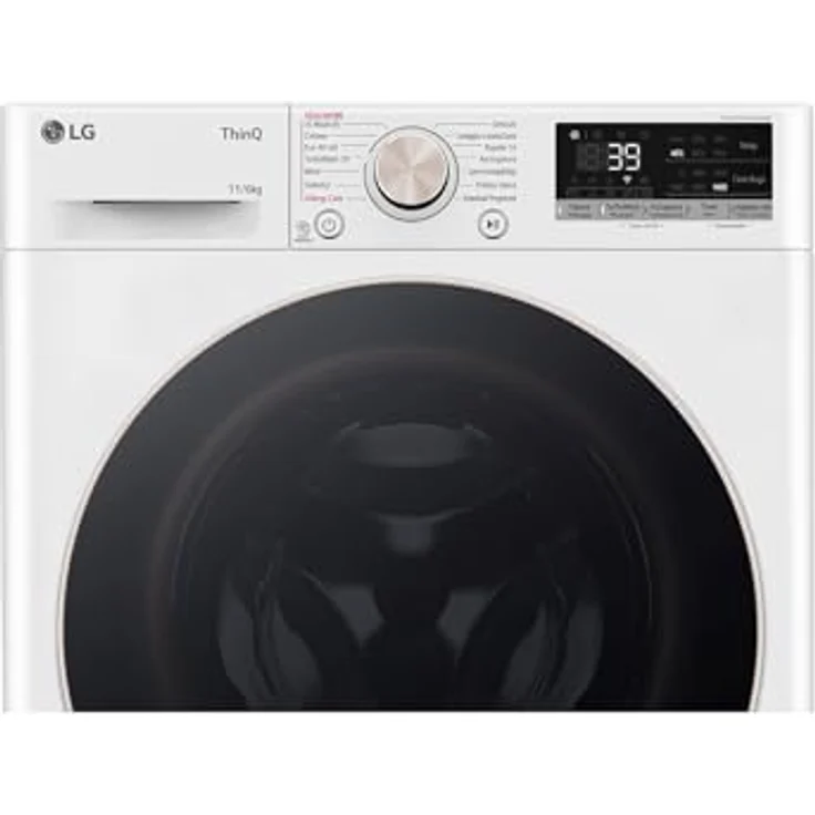 LG D4R7011TSWG Waschtrockner Freistehend, 11 kg Wasch- und 6 kg Trockenkapazität, 1400 U/min, Inverter Direct Drive, Schwarz-Weiß, Energieeffizienzklasse D – Bild 6