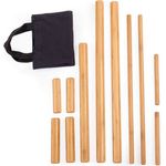 Bodynova Massagegerät Bambus Massage Set 11-teilig, 11-tlg. - Kraftschonende Ganzkörpermassage mit Bambus Massagestäben, inkl. schwarzer Aufbewahrungstasche
