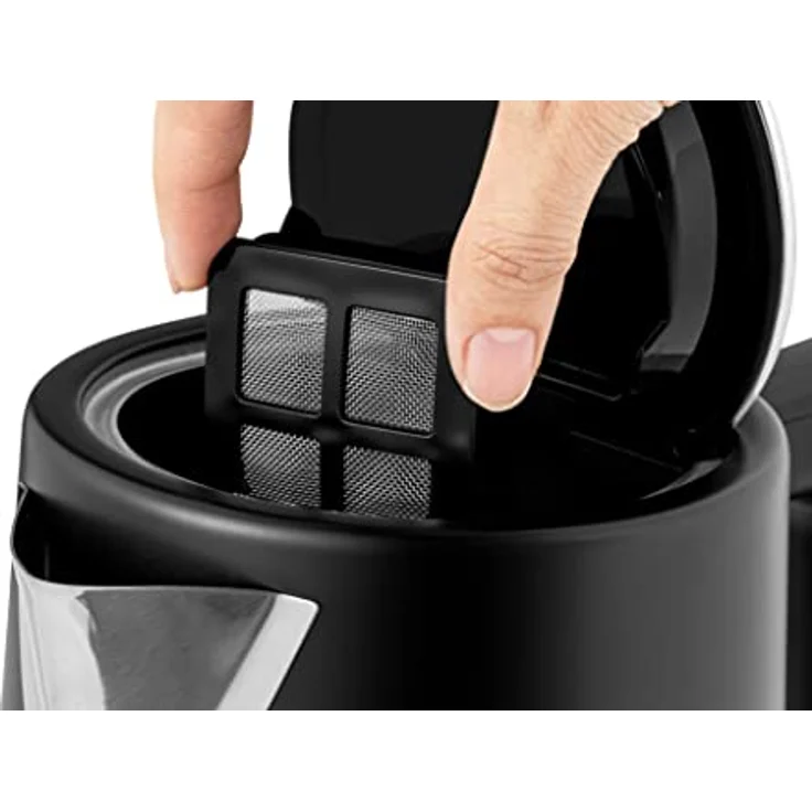 Linsar - Wasserkocher - Edelstahl-Optik - 1,7 Liter - Mit Touchfunktion, Warmhaltefunktion, 5 Temperatur-Einstellungen, Kalkfilter, Abschaltautomatik und digitaler Anzeige - 2200 Watt (Schwarz) – Bild 4