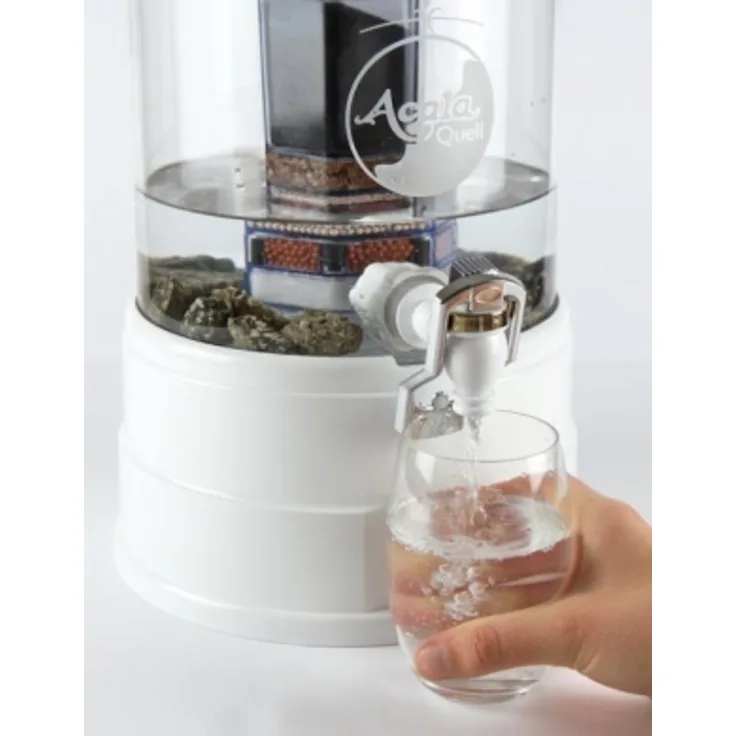 Acala AcalaQuell® Mini- Kristallklar Wasserfilter mit 5-stufiger Filterung und Mineralsteinen