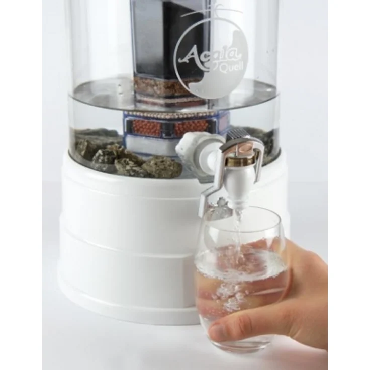 Acala AcalaQuell® Mini- Kristallklar Wasserfilter mit 5-stufiger Filterung und Mineralsteinen