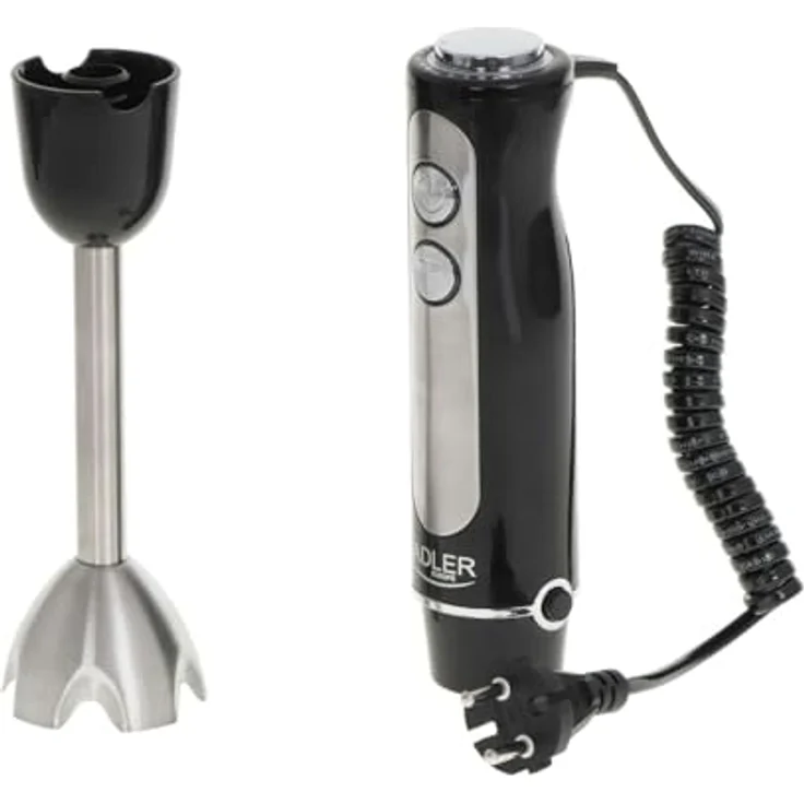Adler Stabmixer AD 4625b Edelstahl 1500 Watt, 5 Geschwindigkeitsstufen, Turbo-Funktion, schwarz - Preisvergleich – Bild 4