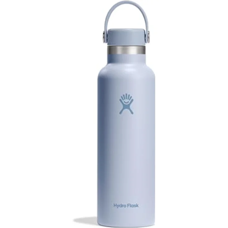 Hydro Flask Standard Mouth Trinkflasche 621ml (21 oz) Thermoflasche aus Edelstahl mit auslaufsicherem Flex Deckel & Gurt, spülmaschinenfest - Surf – Bild 1