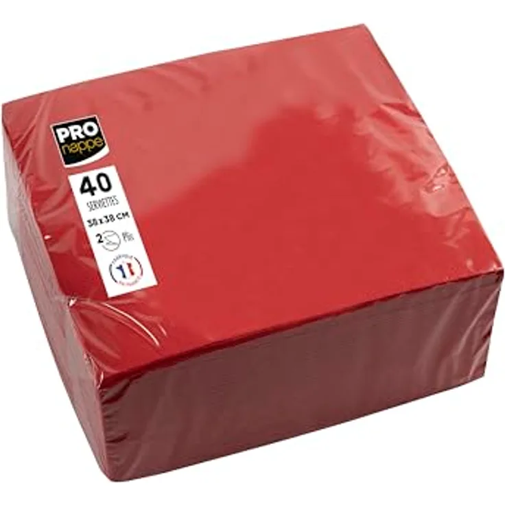 PROnappe Dinner Servietten, 380 x 380 mm, rot