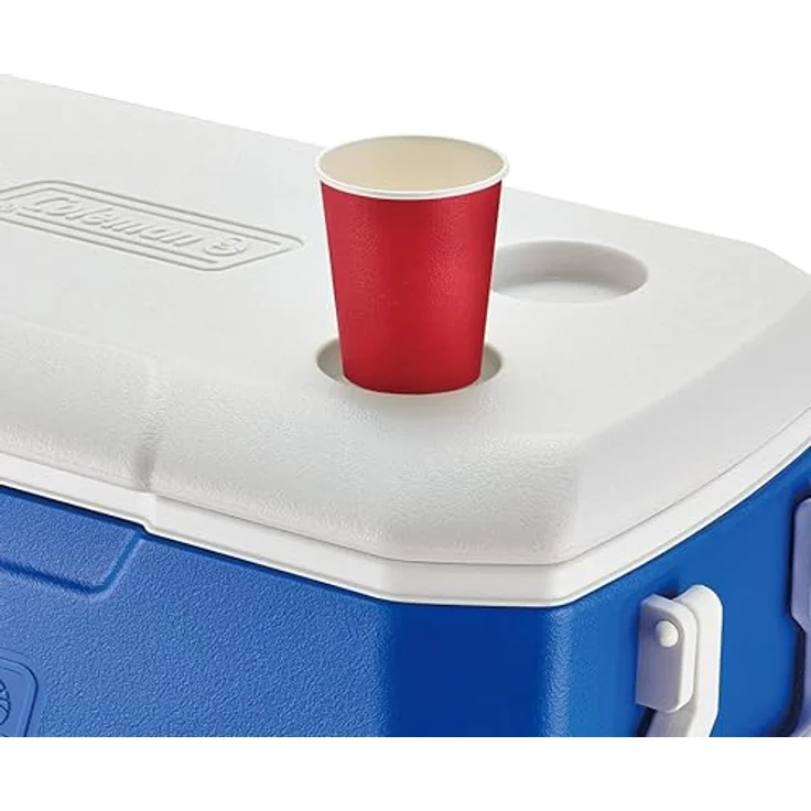 Coleman Kühlbox 48Qt Poly-Lite, 45 Liter Hochleistungskühlbox, kühlt bis zu 3 Tage, mit UV Schutz, Thermobox mit 45L Fassungsvermögen, mobile passiv Eisbox – Bild 3