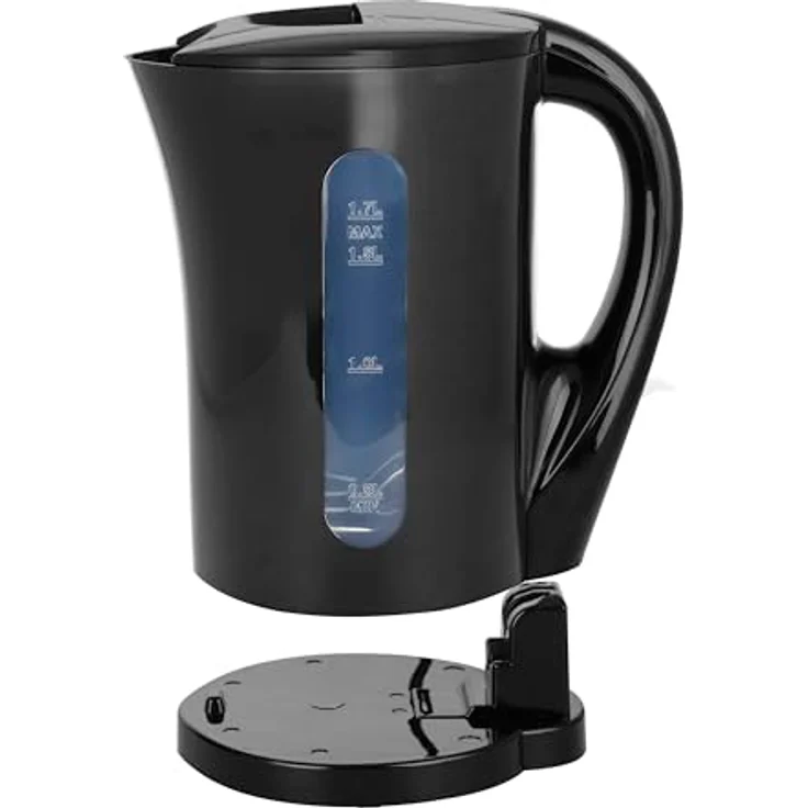 Emerio WK-125130 Wasserkocher, 1,7L, 2200W, automatische Abschaltung, Trockengehschutz, Überhitzungsschutz, Anti-Rutsch-Füße, Schwarz – Bild 3