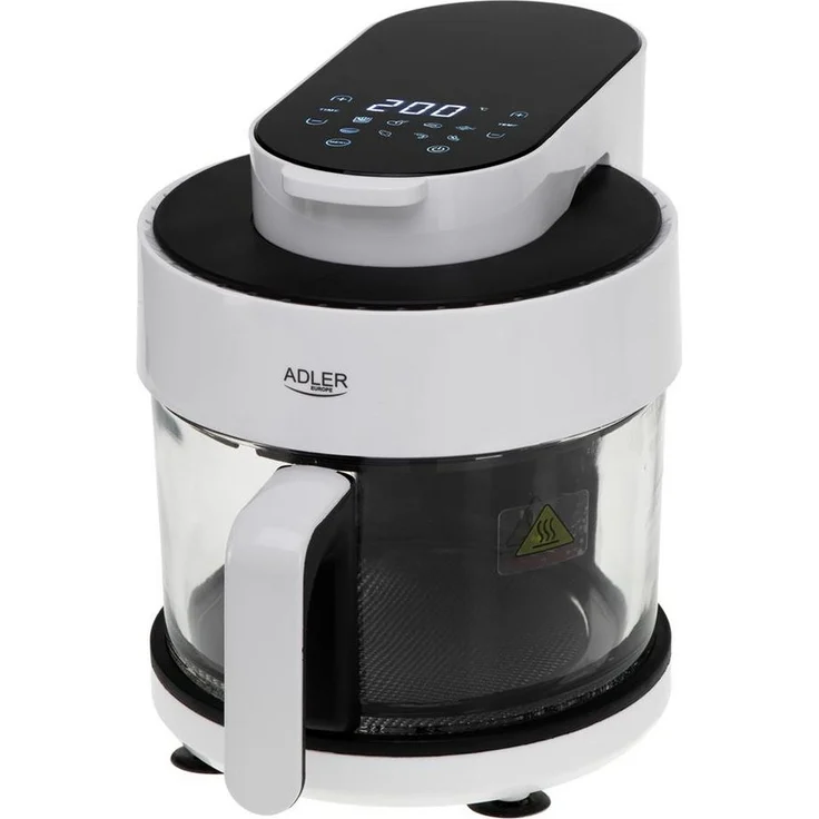 Adler Heißluftfritteuse AD 6316, 3L, 8 Programme, Timer, weiß, schwarz – Bild 1