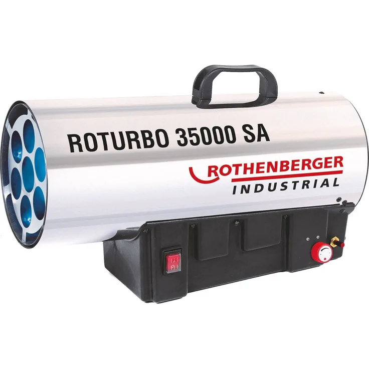ROTHENBERGER Gasheizgeblaese Roturbo 35000 Sa, stufenlos regelbar, für Räumlichkeiten ab 300 m³, Edelstahlgehäuse