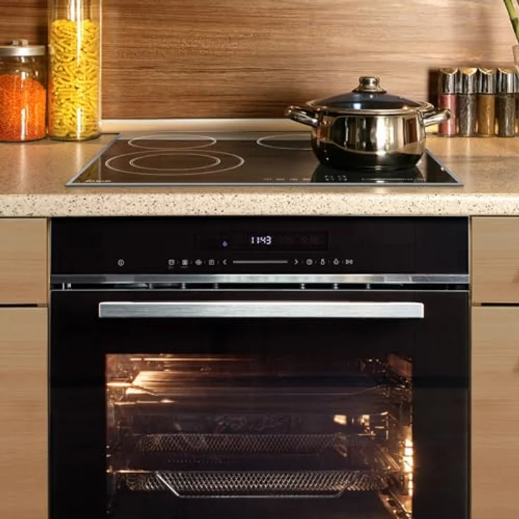 KKT KOLBE Autarkes Herdset, 60cm Einbaubackofen EB8017ED & 59cm Kochfeld CH5901AL, Katalyse, Pizzafunktion, Heißluft, Timer, Wärmeschutzverglasung, Airfry, SET8017CH59AL – Bild 2