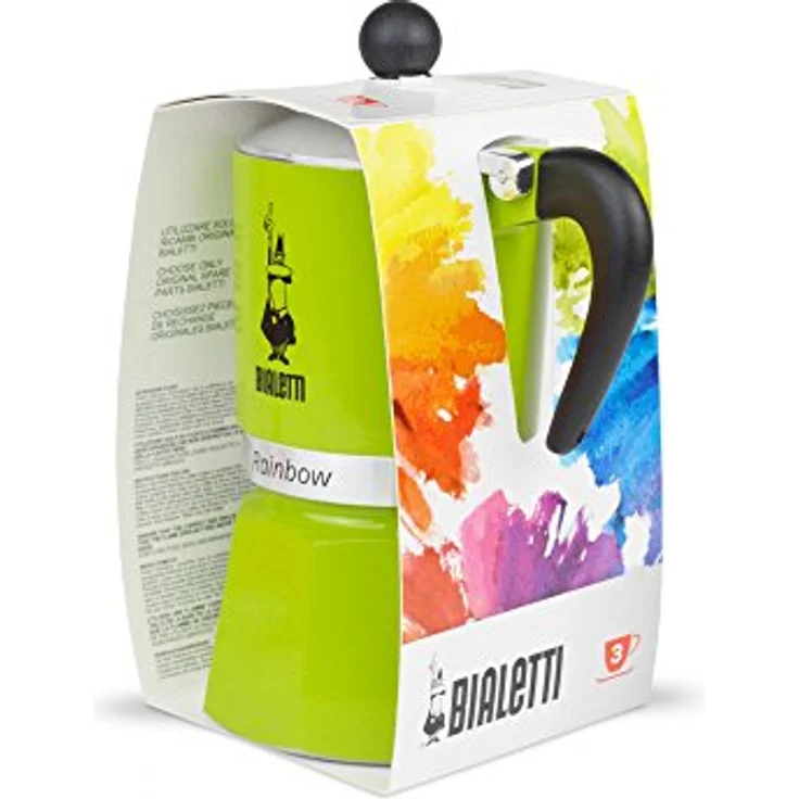 Bialetti Rainbow Espressokocher, Aluminium, grün, 3 Tassen – Bild 4