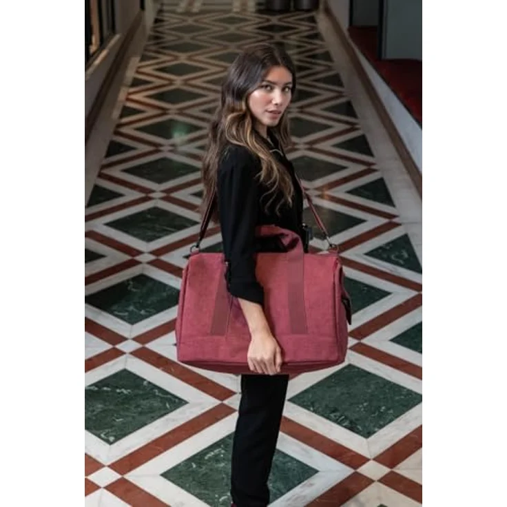 reisenthel Allrounder L twist maroon, Handtasche mit 30 Litern Volumen, wasserabweisend, Rot – Bild 9