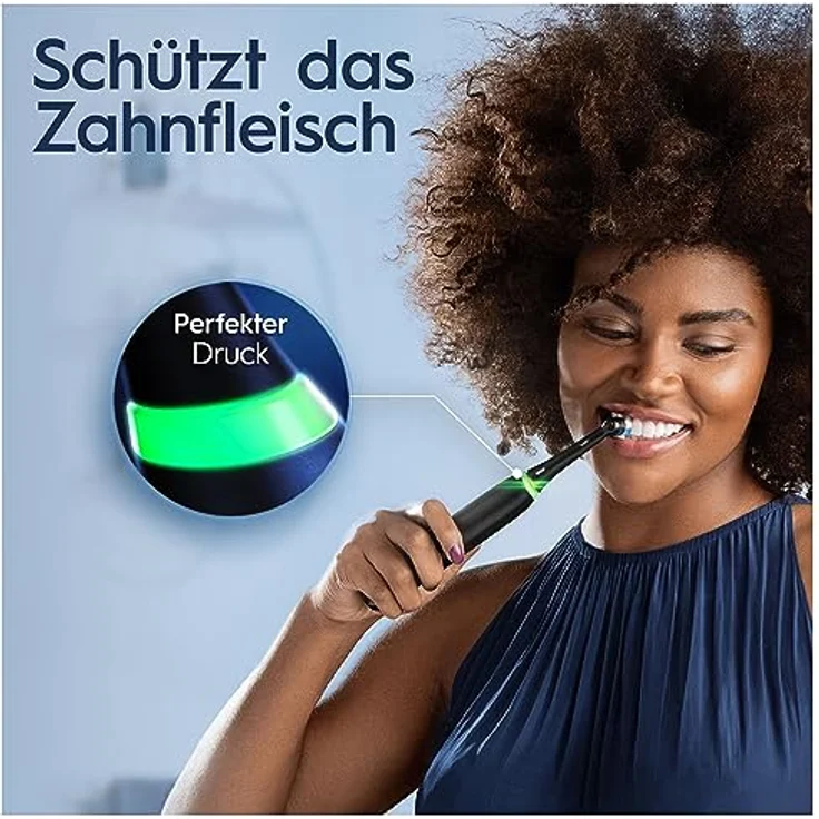 Oral-B iO Series 3N Elektrische Zahnbürste/Electric Toothbrush, 3 Putzmodi inkl. Sensitive Zahnpflegee, Drucksensor & Timer, Reiseetui, Designed by Braun, matt black – Bild 3
