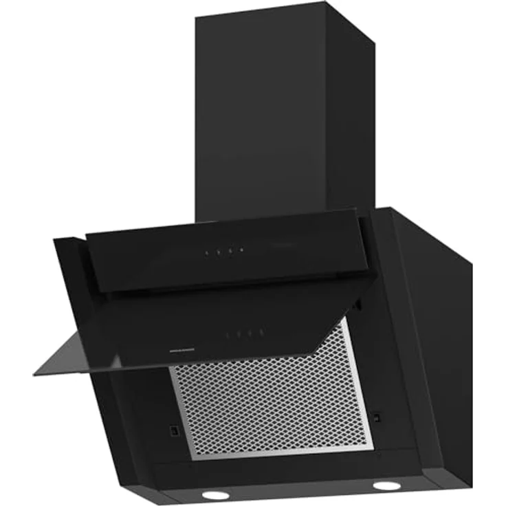 Oranier MEBA60S2, Kopffrei-Wandhaube 60 cm, schwarze Abluft Dunstabzugshaube mit 3 Leistungsstufen, Touch-Control und LED-Anzeige in weiß – Bild 2