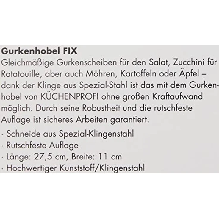 Küchenprofi 1020132200 Gurkenhobel-1020132200 Gurkenhobel, Kunststoff, Grau – Bild 4