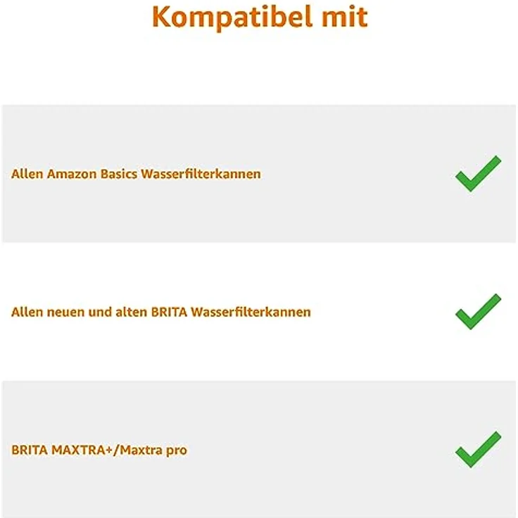 Amazon Basics Wasserfilterkartuschen 6 Stück Passend Alle -- Systeme inkl. - Effektive Reduktion von Chlor, Kalk und Verunreinigungen – Bild 5
