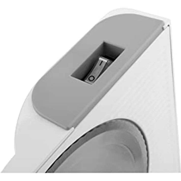 Eta PRESTO 209490000 Allesschneider, 150W, Schnittstärke 15 mm, Wellenschliffmesser, inkl. Restehalter, weiß – Bild 5