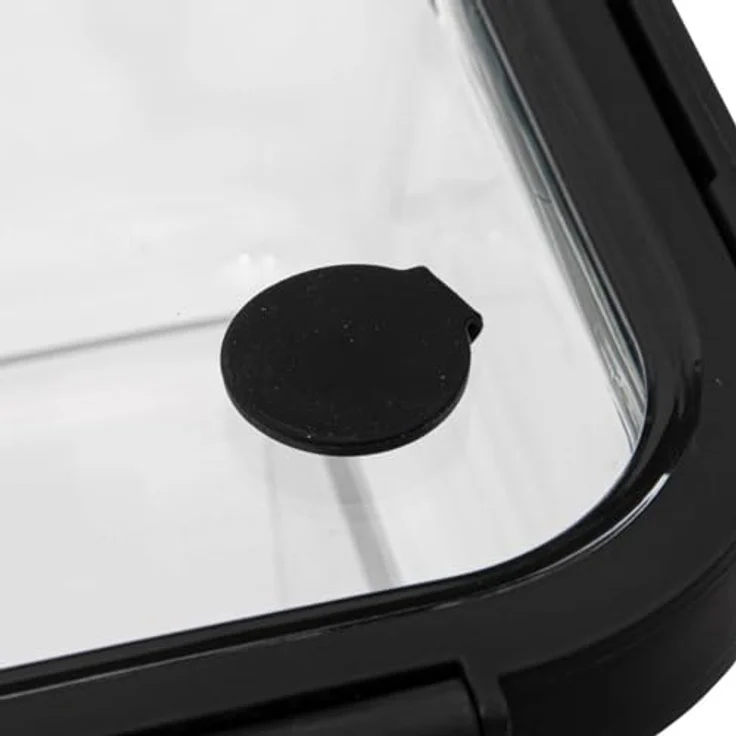 XXXL Glasbehälter, Schwarz, luftdichter Vorratsbehälter aus Glas, 14.5x6.8x19 cm, ideal für Gewürze und Snacks – Bild 5