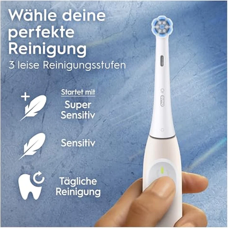 Oral-B iO Series 2 Elektrische Zahnbürste, 3 Putzmodi, Magnet-Technologie, Designed by Braun, Calm Pink – Bild 3
