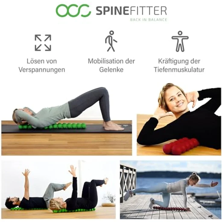 SISSEL SPINEFITTER Rot | Massagegerät für Rücken & Balance | löst Verspannungen & Blockaden | Ideal für Pilates und Yoga | Zur Entspannung der Wirbelsäule | Für Zuhause & Praxis – Bild 2