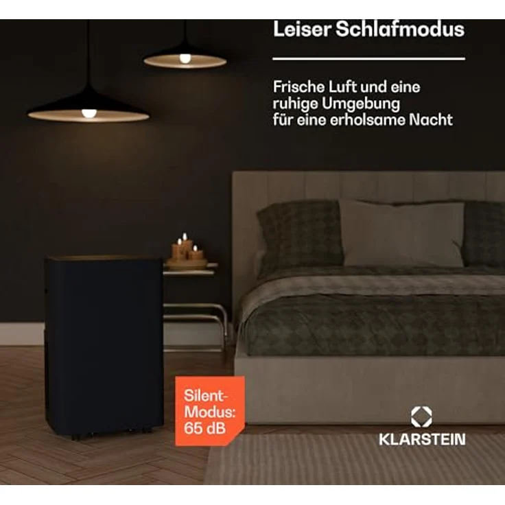 Klarstein AireLux Mobile Klimaanlage, 14.000 BTU für Räume bis 51 m², 4-in-1 Kühlung, App & Sprachsteuerung, Leise, Fenster-Kit Inklusive, Dunkelgrau – Bild 5