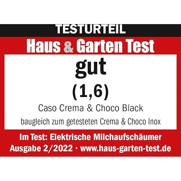 Caso Fomini Choco Black 1665 Milchaufschäumer, 250 ml Aufschäumen, Choco-Funktion, Überhitzungsschutz, Abschaltautomatik, Touch Control, schwarz – Bild 3