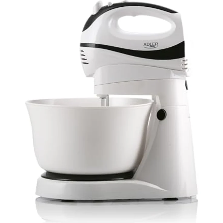 Adler AD4206 300W 5 Stufen Rührgerät mit Schüssel 3 L Handmixer Handrührgerät Knetmaschine – Bild 2