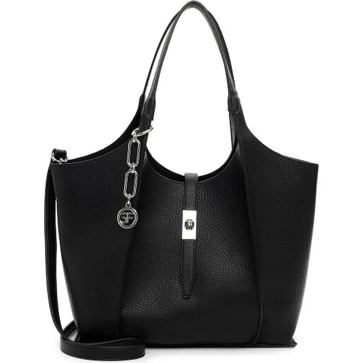 Suri Frey SFY Daggy Shopper Tasche, 40 cm x 13 cm x 27 cm, schwarz, 100% Polyurethan