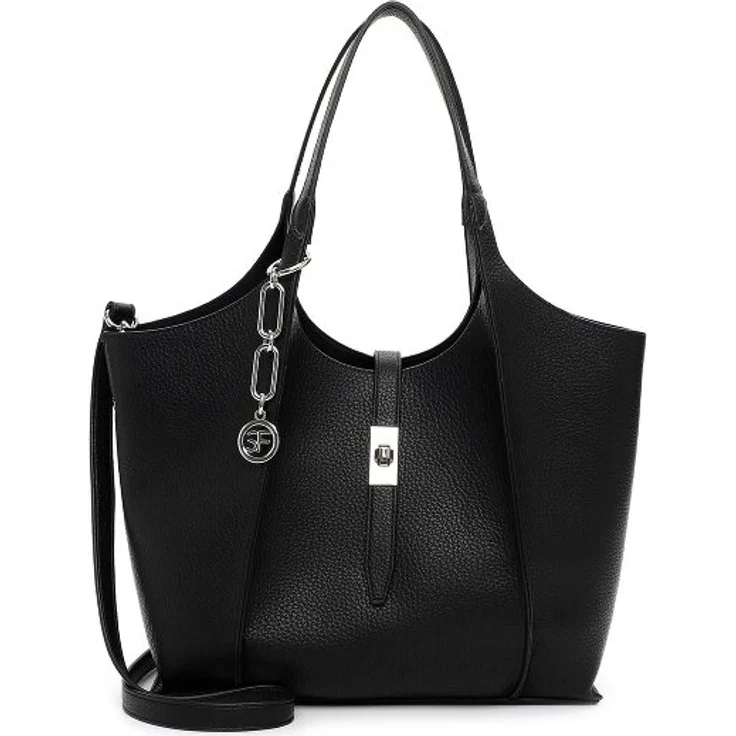 Suri Frey SFY Daggy Shopper Tasche, 40 cm x 13 cm x 27 cm, schwarz, 100% Polyurethan