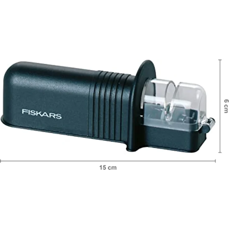 Fiskars Roll-Sharp Messerschärfer mit Keramik-Schleifstein, Essential, Kunststoff, Schwarz, 1065598 – Bild 2