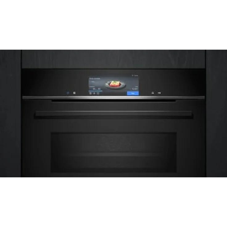 Siemens iQ700 HM778GMB1 Einbaubackofen groß mit Mikrowellenfunktion, 60 cm, schwarz, 67 L, TFT Touchdisplay, AutoClean – Bild 3